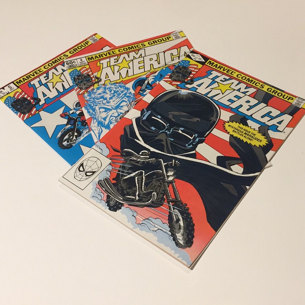 TEAM AMERICA VOL. 1, No. 3, 4, 5. 1982 Comics